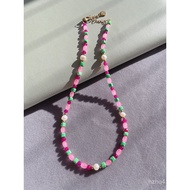 Clavicle Chain Super Fairy Neck Chain Retro Summer Small Niche Pamine Necklace Natural Stone Pearl L