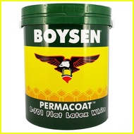 ☼ ◵ ▫ BOYSEN Permacoat Latex Paint 4L ( Flat Latex White / Gloss Latex White / Semi-Gloss Latex Whi