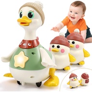 LUDILO Suitable for 6 to 12 Months Baby Toys: Music Crawling Duck Toys Suitable for 6, 7, 8, 9, 10, 