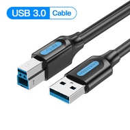 Vention Đầu Nối Vuông USB 3.0 A Đực Sang B Dây Cáp Đầu Đực USB 3.0 Cho Cáp Vỏ HDD Ổ Cứng Camera Web 