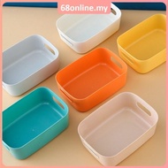 [Johor Seller] Muji Storage Box Organizer Basket Portable Simple Home Office Kitchen Bathroom Desktop Plastic Container Supplies Colorful Storage Box Container Basket Clothes Cabinet Storage Kotak Simpan