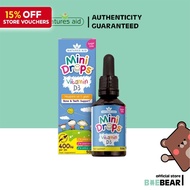 Natures Aid Mini Drops 400IU Vitamin D 50mL | Vegan | Sugar Free | Newborn to 5Y Kid Bone Teeth [Bae