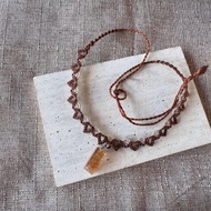 230316 Macrame 金髮晶 編織 頸鍊