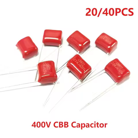 20/40PCS 400V CBB Polypropylene Film Capacitor Kit 103J 104J 105J 223J 334J 473J 684J 10nF 22nF 33nF