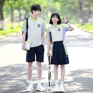 Junior High School Students Class Uniform Summer Suit Sixth Grade Preppy Style School Uniform Custom