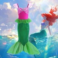 Sparkly Kids Mermaid Dress Ariel Costume Cartoon Disney Birthday Halloween Princess Birthday Mermaid