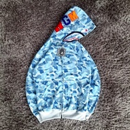 BAPE BLUE FIRE ZIPPER HOODIE