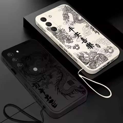 Fashion Black China Dragon Phone Case For Xiaomi Poco M5 X5 F5 F4 X4 M4 F3 X3 M3 F2 GT Pro C40 C31 4