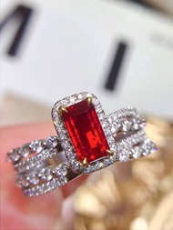 無燒紅寶石戒指吉爾德公會Guild證書鴿血紅紅寶石