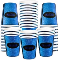 Denylo pro 50 Pcs Back to School Paper Cups 9 OZ Crayon Disposable Cups Blue Crayon Cup for First Da
