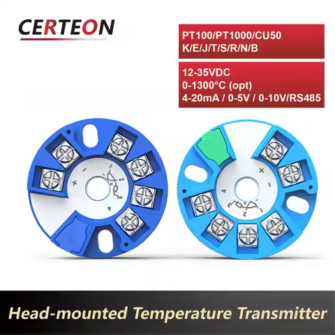 Programmable Temperature Transmitter PT100 PT1000 K Type Thermocouple to 4-20mA Converter Industrial