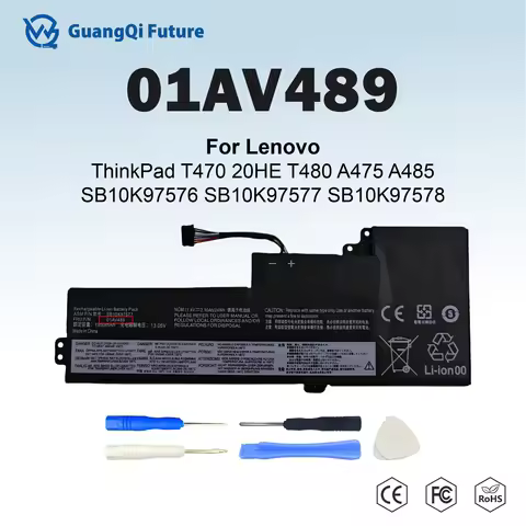 01AV489 24Wh 11.4V Battery For Lenovo ThinkPad T470 20HE T480 A475 A485SB10K97576 SB10K97577 SB10K97