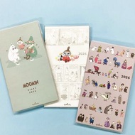 (代購)2026日本Hallmark Moomin 姆明 阿美 史力奇 A6 Size 纖薄型行程表日記帳本記事簿手帳 Slim Monthly Schedule Diary Book Noteboo