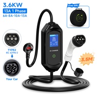 【Domestic shipping】AFYEEV 3.5kW EV Charger 3 Pin Plug 6-13A Electric Car Charger Cable Type 2 for up