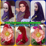 persia 2 pcs fareeda Tudung Fareeda