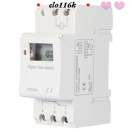 ELOK Programmable Digital Timer Switch, 220V 7 Day Electronic Time Control, Timer Relay 1-168h Rail 
