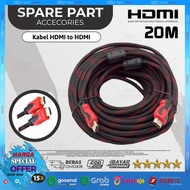 HDMI to HDMI Cable 2000CM Length 20M/ 20 Meter High Quality Fiber Mesh/ - HDMI Male to HDMI Male 