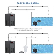 40L 20L Aquarium Chiller Aquarium Cooler LCD Display Quiet Fish Tank Cooling System for Fish Water G