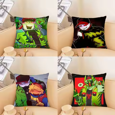 1pc Game B-block FUN Tales Griefer Anime Pillow Case Fashion Square Pillowcase Bedroom Sofa Room Ins