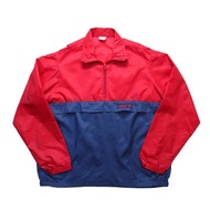 80s Adidas 紅藍拼色尼龍罩衫 防風罩衫