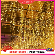 🍒CHERRY🍒 4M 96LED Light Strip Curtain Light Waterproof Fairy String Lights Outdoor Curtains Wedding 