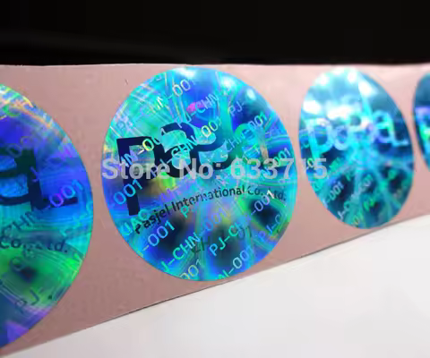 Free design&3D color changing ! Making silver hologram label sticker with your own logo&brand