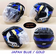 Helmet Xdot G518B - BLITZ (JAPAN BLUE GOLD) KHI SWAN LTD SHOIE MHR TSR SGV ARC INDEX KYT GRAYFOSH G5
