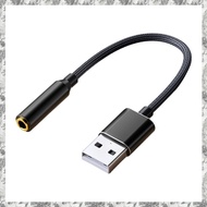 [I O J E] USB to 3.5mm Jack Audio Adapter USB to Audio Jack Adapter Headset USB A to 3.5mm Female Ex