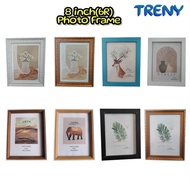 6R Photo Wooden Frame (Ready Stock) 8 inch Photo Frame Stand Creative Tabletop & Wall Mounted Frame