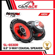 SHUTTLE LAB 6.5" 3-Way Coaxial Speaker 480W SL-6530R 3Way Car Speaker Coaxial Car Audio Speaker Bass
