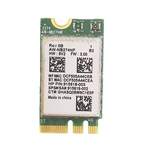 Realtek AW-NB274NF RTL8723DE 300Mbps NGFF 2.4G Wireless+Bluetooth-compatible 4.0 Network Card for HP