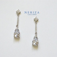 Neriza Jewelry/ต่างหูเพชรสังเคราะห์ประกายไฟเทียบเท่าเพชรแท้ จัดส่งฟรี NE090