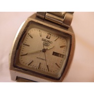 Vintage Seiko 5 Automatic Square White Dial Watch