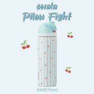 New Original Owala FreeSip 24oz Insulated Sports Water Bottle Pillow Fight