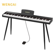WENCAI 88-Key Digital Piano Touch-Sensitive Keyboard with  Dual Speakers, Pedal, MIDI App Teaching f