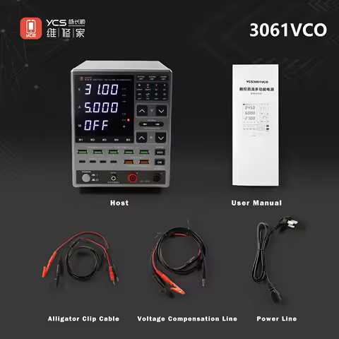 YCS 3061VCO Adjustable DC Power Supply 30V 6A CC/CV USB Output Over-Current Protection Voltage Calib