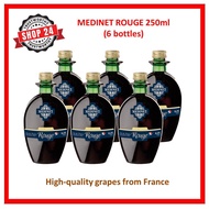SHOP24 MEDINET ROUGE red wine from France 250ml(6 bottles) Good quality best-selling popular in Singapore 12% Alcohol