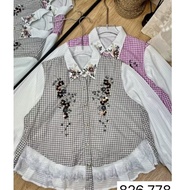 Rose Box Sequin Top mix Organza/ Sequin Top Mix Tancel Embroidery
