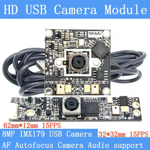 32mm CCTV Camera HD 800W IMX179 Industrial Level Near Remote AF Autofocus UVC 15FPS 3264*2448 4K USB