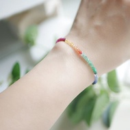 彩虹寶石手鍊 翡翠 紅寶石 藍寶石