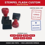 Custom Flash Stamp Square BoxDesign 18x18 22x22 26x26 30x30 35x35 40x40 45x45 - Ready-to-Use InkADA