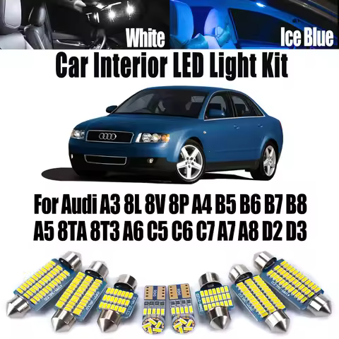 Canbus For Audi A3 8L 8V 8P A4 B5 B6 B7 B8 A5 8TA 8T3 A6 C5 C6 C7 A7 A8 D2 D3 Car Ceiling Bulbs LED 