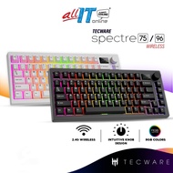 TECWARE Spectre 75 / 96 Wireless RGB Mechanical Gaming Keyboard with Multi-Function Knob, Gasket Mou