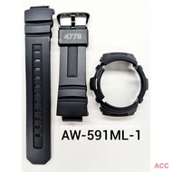 watch band Aksesori ✲CASIO G-SHOCK BAND AND BEZEL AW590 AW591 AWGM100 AWGM101 100% ORIGINAL