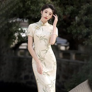 Foreign Trade Women's Clothing Export 1688 Alibaba Off-Season Clearance Sale Cheongsam Short-Sleeved