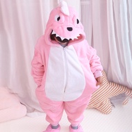 หนาขึ้น ชุดนอนไดโนเสาร์สองชั้นพร้อม ผ้าขนแกะ สําหรับเด็กผู้ชาย ฤดูหนาว Onesie เด็กทารก Boy เด็กผู้หญ