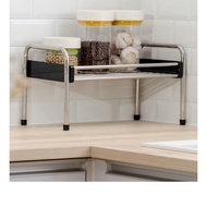 LOCAL789 CLOSE 1-Layer Stainless Steel Shelf Model ZD003-BK Size 21.5 x 39.5 x 21.5 cm Black Shop Is