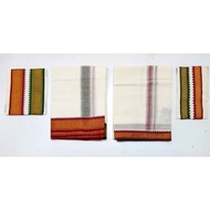 THALAPATY  MEN CREAM  COTTON VESTI  & THUNDU SET (DHOTIES)