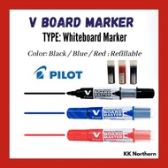 1Pcs Pilot V Board Master Whiteboard Marker Pen Refill Ink Bullet Medium Black Red Blue Dakwat Pen P