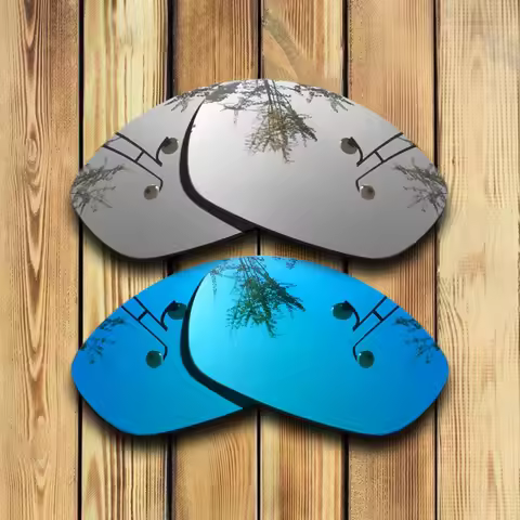 100% Precisely Cut Polarized Replacement Lenses for-Oakley Splice Sunglasses Chrome & Blue Combine O
